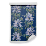 Blue Gratis Clematis Wallpaper – 27" Wide Floral, Sold by Yard