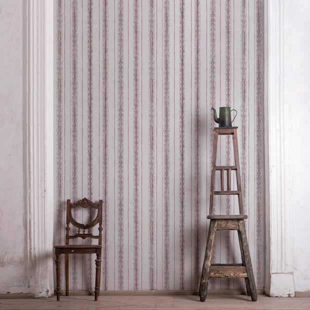 Doll - Canavese Stripe Wallpaper - Grasscloth, Straight Match | Supply Showroom
