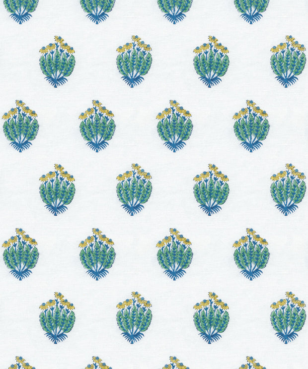 Buti Green Ivory Wallpaper – 10m Roll, 61.5cm Width