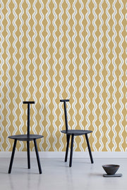 Coco Wallpaper in Golden | 28" Width, Sold by Yard, 2–4 Weeks
