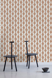 Coco Wallpaper in Guava Dark | 28" Width, Sold by Yard, 2–4 Weeks