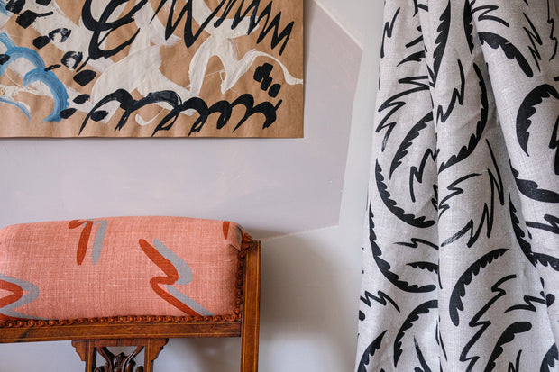 Charcoal Fabric - The Dance | 100% Natural Linen | Supply Showroom