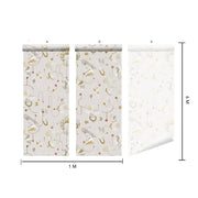 Roll of wallpaper with a pattern on a white background