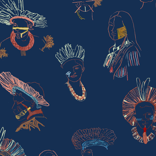 Dark Blue – Cinco Wallpaper | 2 Panels per Roll | 50cm x 12m | By Roll