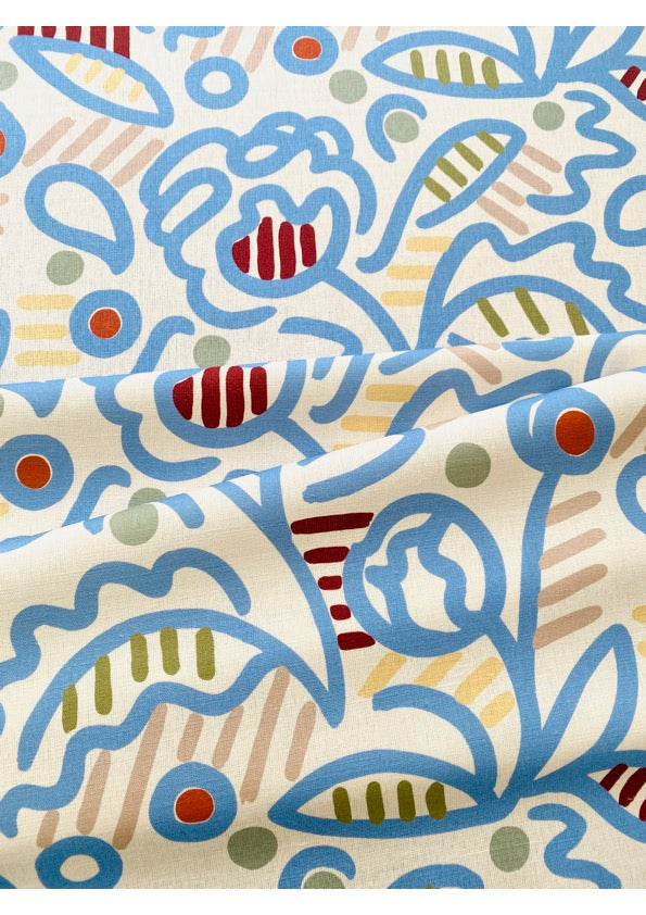 One Colorway Fabric - Julius Blue | Linen-Cotton-Nylon Blend | Supply Showroom