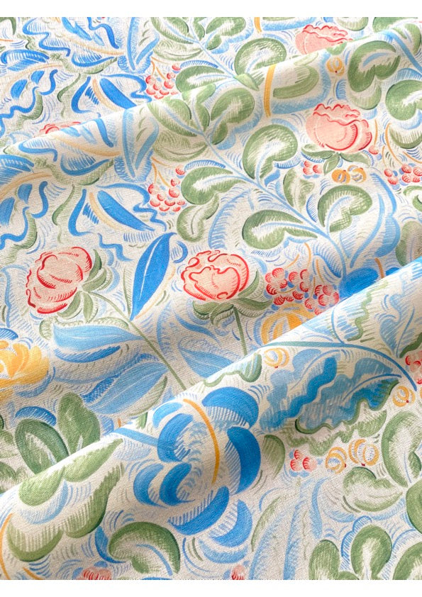 Shop One Colorway fabric - Priscilla at Supply Showroom. A blend of 50% linen, 40% cotton, and 10% nylon, 142cm wide with a 52cm x 74.07cm repeat. Sold by the yard. Lead time: 4-6 weeks.