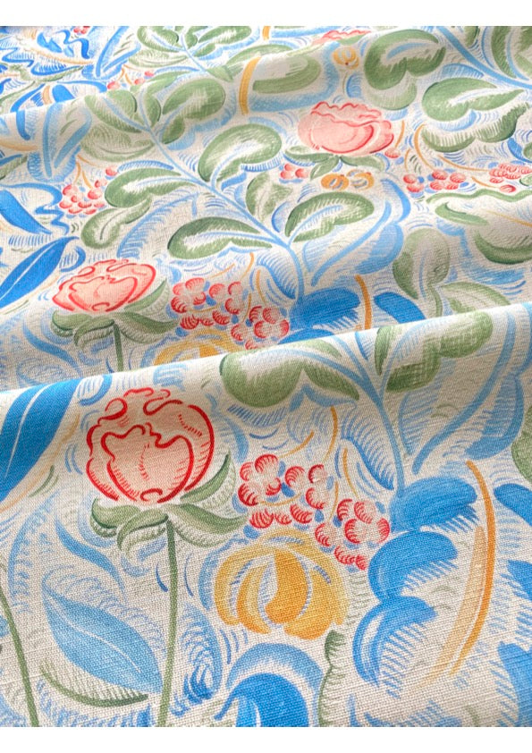 Shop One Colorway fabric - Priscilla at Supply Showroom. A blend of 50% linen, 40% cotton, and 10% nylon, 142cm wide with a 52cm x 74.07cm repeat. Sold by the yard. Lead time: 4-6 weeks.