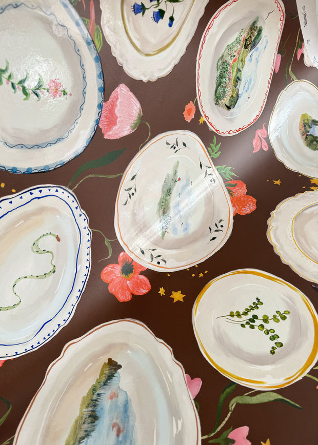 Cocoa Tablescape Wallpaper – Laura Chautin Artist Series Wallcovering
