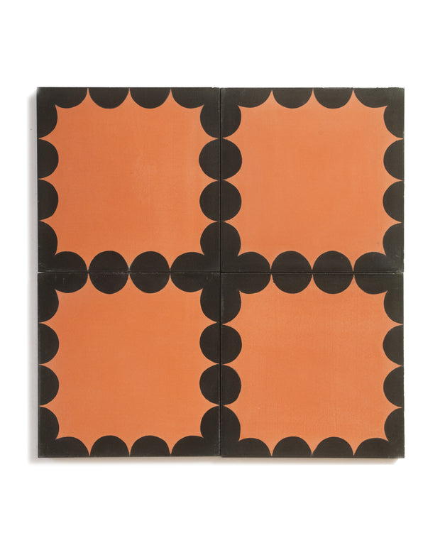 Black/Terra Cotta - Tile