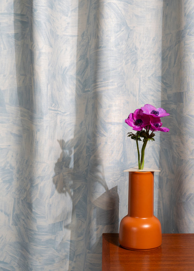 Lombard Blues Fabric - Baptiste | 100% Belgian Linen | Supply Showroom