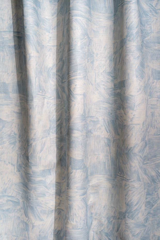 Lombard Blues Fabric - Baptiste | 100% Belgian Linen | Supply Showroom