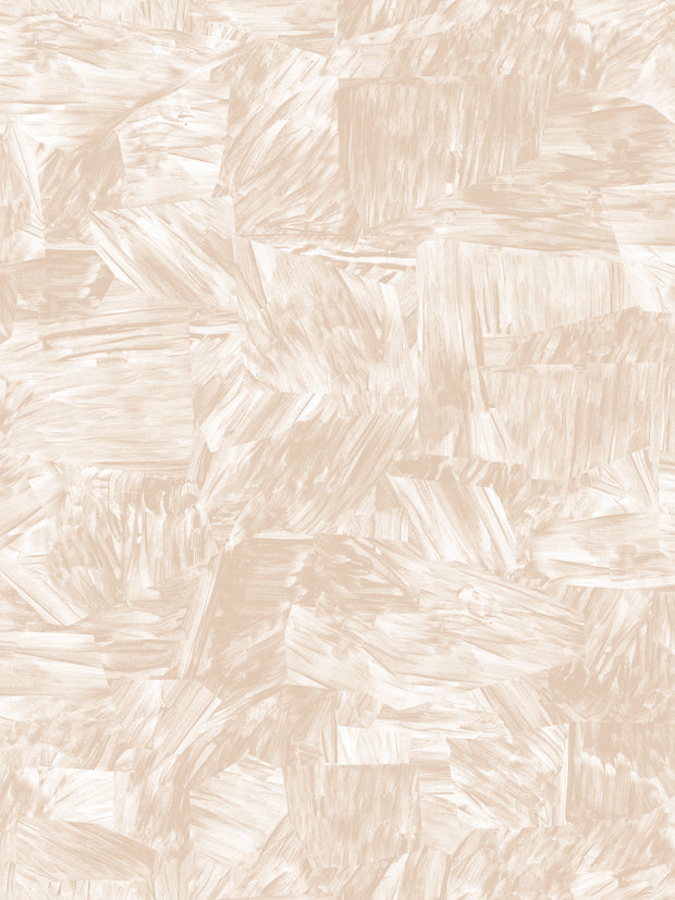 A close-up view of a textured beige wallpaper with a taupe tone - Taupe Heavy Wallpaper – Baptiste | 10 Yard Roll, Half Drop, Clay Coat