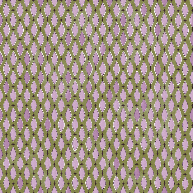 Olive & Lilac - Diamonds Fabric | Light Weight Oyster Linen | Supply Showroom