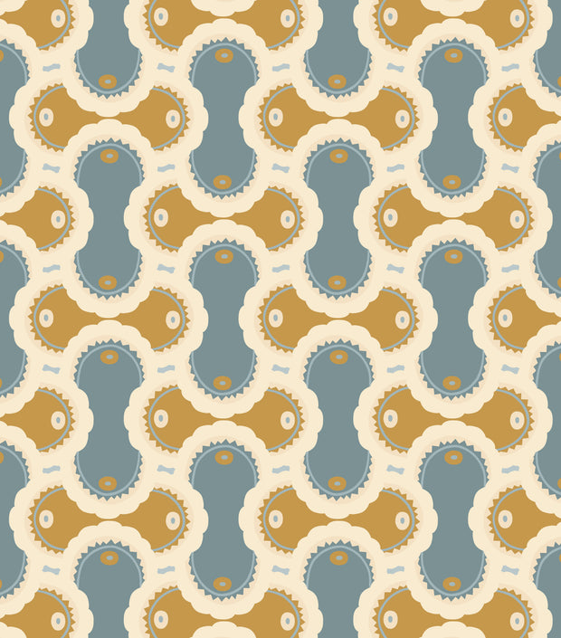 Dilly-Dally Sunny Wallpaper | Cheerful Non-Woven Fibre Wall Design