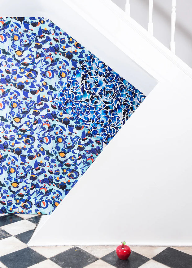 Amalia - Blue Linen Cotton Blend Fabric - Premium Quality | Supply Showroom