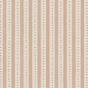 A close-up image of a wallpaper with a striped pattern featuring dots and a light pink color - Mallow Wallpaper | Dotty Stripe, Eco Non Woven, 52cm Width, 10m Roll