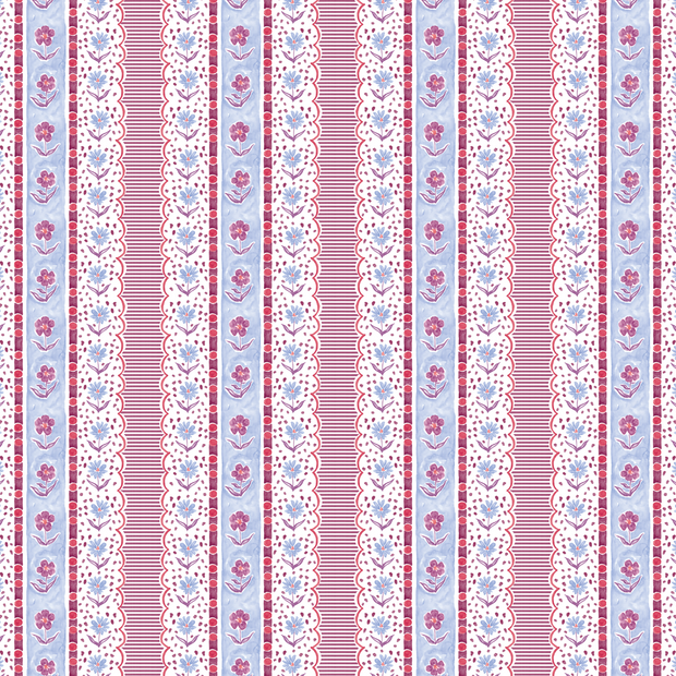 Violet English Cottage Wallpaper – Toll Coated Non-Woven | 27.5” Wide
