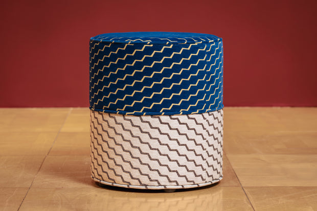 Blue/Yellow Fabric – Buzz (Reversible), Nylon & Cotton Blend, 136cm Width