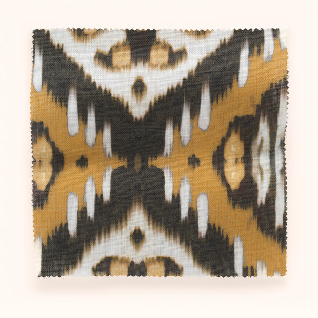 Saffron Fabric - Indigenous Ikat | 100% Linen | Supply Showroom
