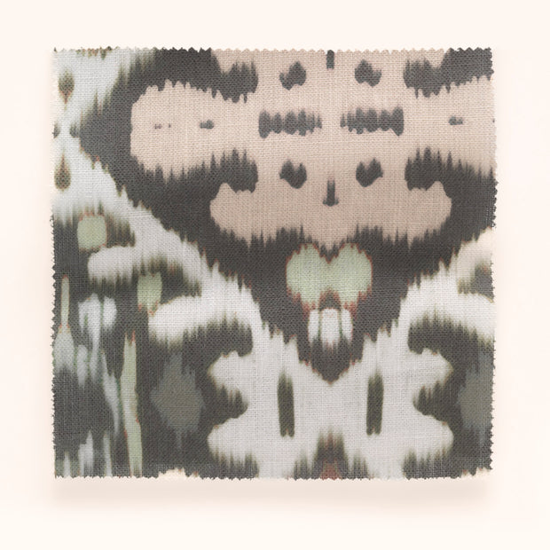 Soft Greens Fabric - Indigenous Ikat | 100% Linen | Supply Showroom