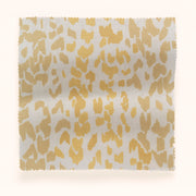 Aqua Chartreuse Leopard Linen Fabric - 144cm Width, 24.48cm x 30.03cm Repeat | SupplyShowroom