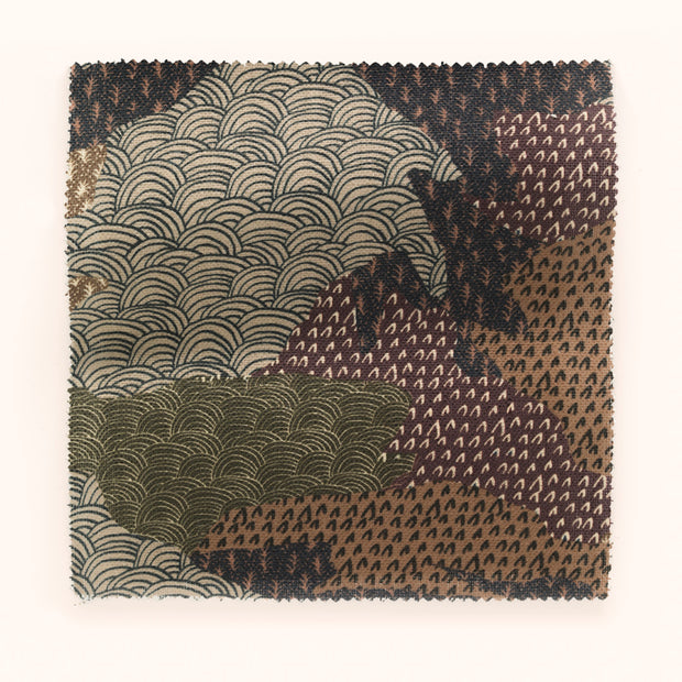 Ordnance Survey in Autumn Berry – 100% Linen Fabric | Supply Showroom