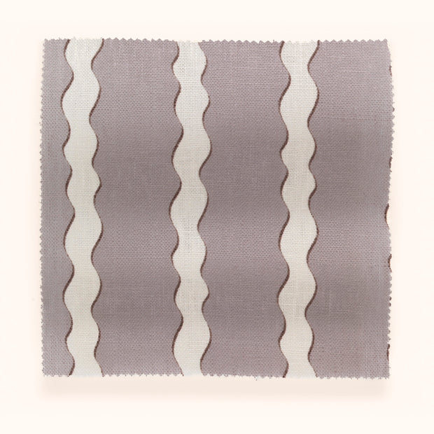 Scroll Stripe 100% Linen Fabric, 144cm Width, 11cm x 138cm Repeat