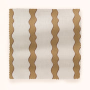 Scroll Stripe Saffron Fabric – 100% Linen, 144 cm Width