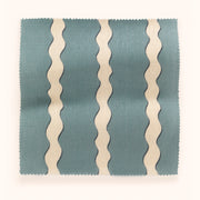 Scroll Stripe 100% Linen Fabric, 144cm Wide, 11cm x 138cm Repeat