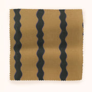 Scroll Stripe Tea Fabric – 100% Linen, 144cm Width