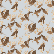 Oak Leaf Chocolate Wallpaper – Nature Inspired Double Roll