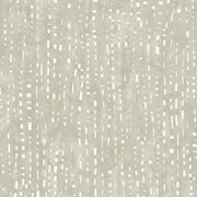 Close-up view of a textured wallpaper with a geometric pattern in a cloudburst color.