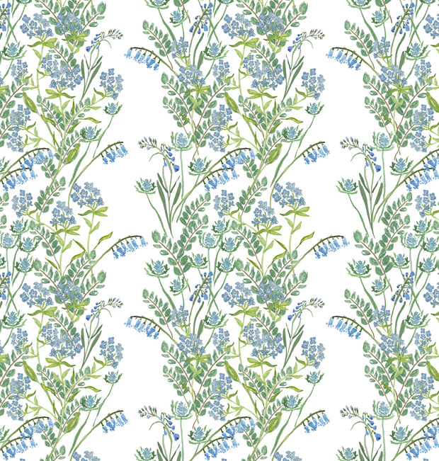 Blue Fabric - Foxgloves Outdoor | Solution Dyed Polyester | Supply Showroom