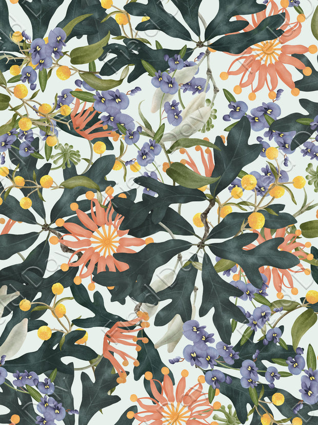 Raspberry Wallpaper – Gondwana | Bold Botanical Wallcovering