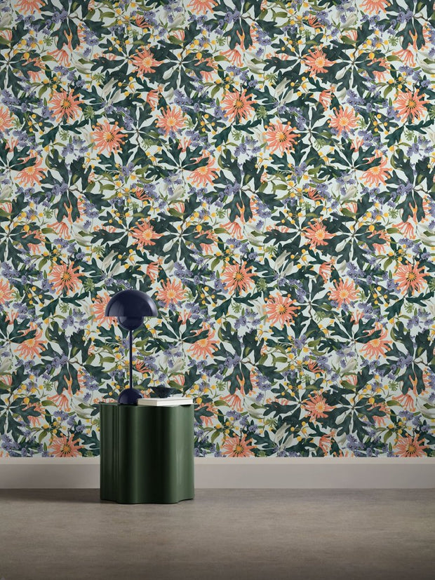 Raspberry Wallpaper – Gondwana | Bold Botanical Wallcovering