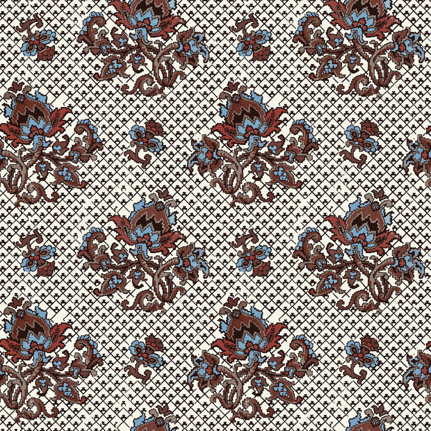 Cocoa Wallpaper – Flame Stitch Collection | Double Roll