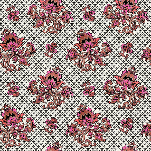 Fuchsia Wallpaper – Flame Stitch Collection | Double Roll