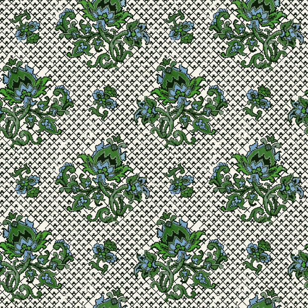 Grass Flame Stitch Wallpaper – Non-Woven Straight Match | Double Roll