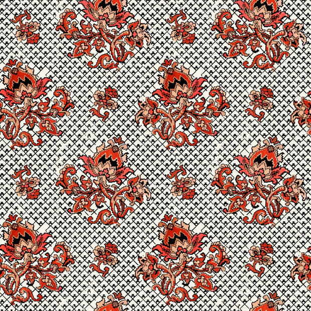Pumpkin Wallpaper – Flame Stitch Collection | Double Roll
