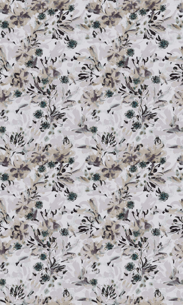 Flower Bed Wallpaper – Pebble | Modern Floral Wall Mural by Roll