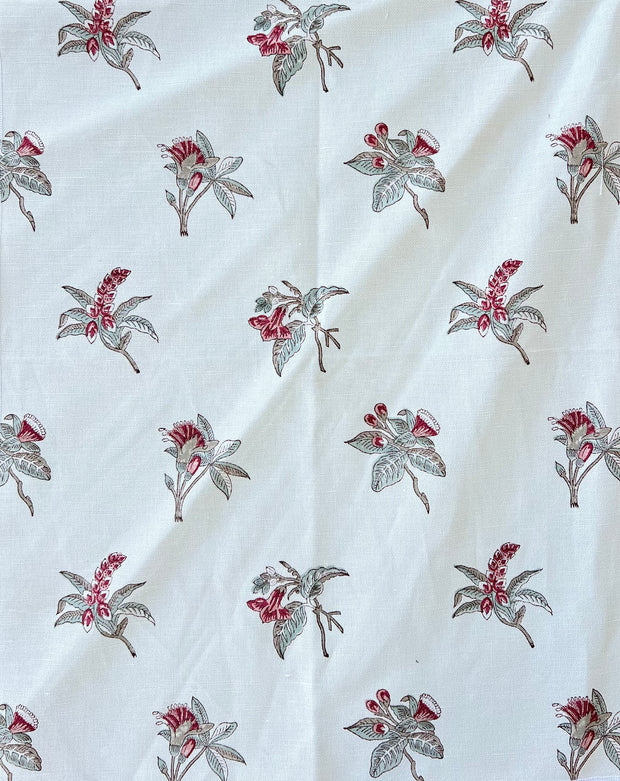 Pastel on Ivory French Buti Fabric – Cotton-Linen | Supply Showroom