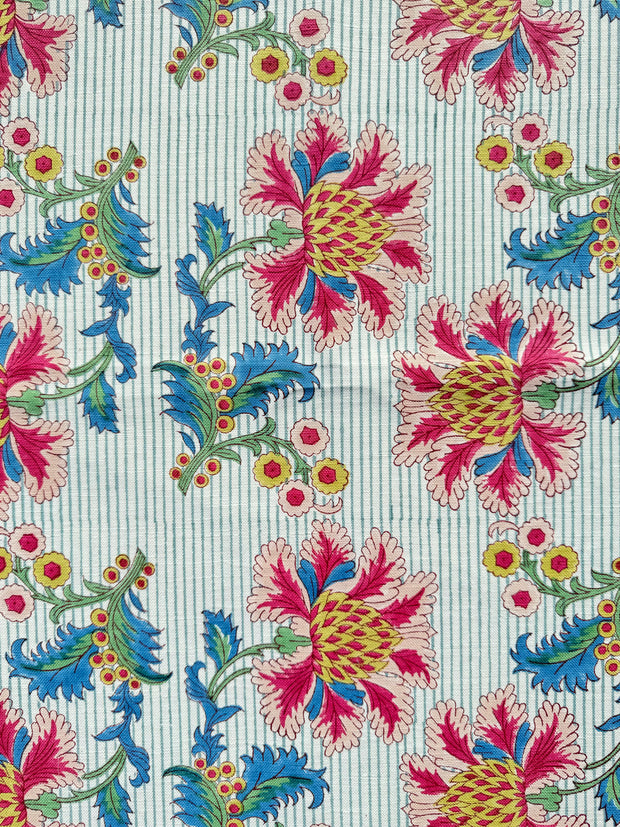 Carnival Fabric - French Floral Stripe | Linen-Cotton Blend | Supply Showroom