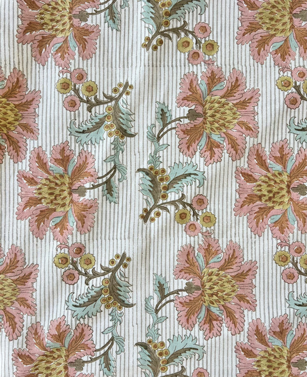 Multi Color Pastel on Ivory French Floral Fabric – Cotton-Linen | Supply Showroom