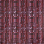 A close-up view of a section of dark red wallpaper with a geometric plaid pattern - Dark Red Good Girl Gone Plaid Wallpaper – 54" Wide, Sold by Yard