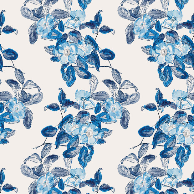 Georgia Cobalt Linen Fabric – 100% Linen, Sold by the Yard