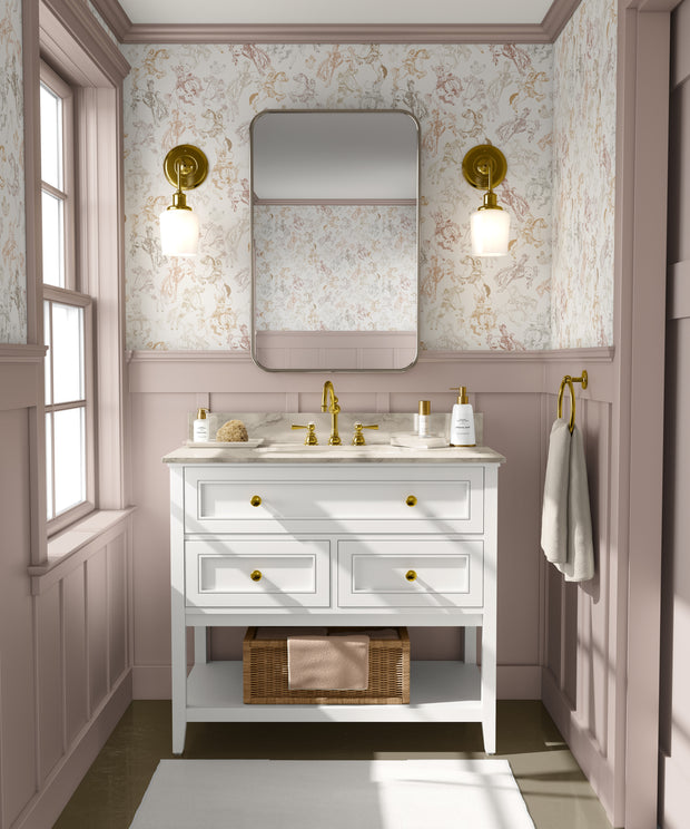 Terracotta-Multi Giddy Up Wallpaper – Clay Coated Wallcovering by Yard