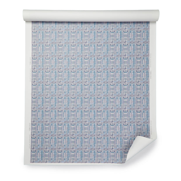 Arctic Blue Good Girl Gone Plaid Wallpaper – 54" Width, Sold by Yard