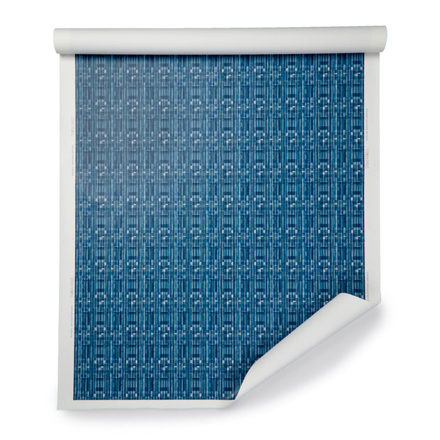 Dark Blue Good Girl Gone Plaid Wallpaper – 54" Wide, Sold by Yard