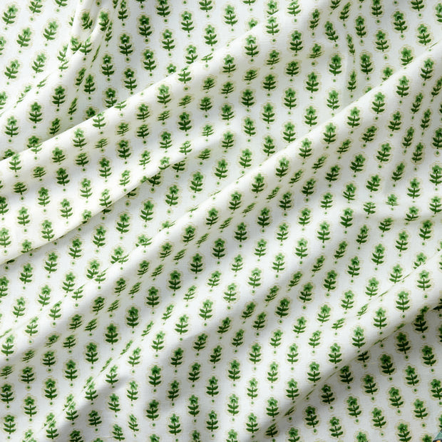 Grass - Periwinkle Fabric - Hand Blocked Linen Cotton | Supply Showroom