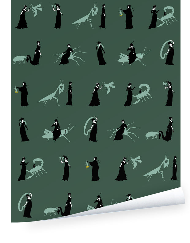 Grasshopper Wallpaper – Ms. Ward Botanical Wall Design Roll